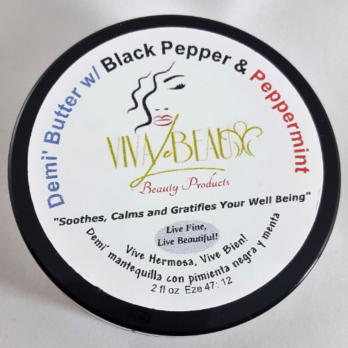 Beauty products black pepper and peppermint butter